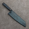 Yu Kurosaki Senko Ryu Ai Tenmoku SG2 Hammered Santoku  170mm Indigo Lacquered (Tenmoku) Handle with Sheath - Seisuke Knife - Slide 6