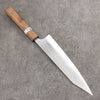 Yoshimi Kato Minamo SG2 Hammered Kiritsuke Gyuto  210mm Brown Stabilized Wood (White turquoise Ring) Handle - Seisuke Knife - Slide 2