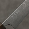 Yoshimi Kato VG10 Black Damascus Petty-Utility  120mm Dark Lacquered Japanese Pagoda Tree Handle - Seisuke Knife - Slide 3