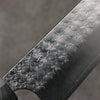 Yoshimi Kato Minamo SG2 Hammered Kiritsuke Gyuto  210mm Gray Stablilized Wood (White Ring) Handle - Seisuke Knife - Slide 3