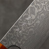 Yoshimi Kato SG2 Black Damascus Santoku  170mm Ebony (ferrule: Orange Resin) Handle - Seisuke Knife - Slide 3