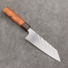  Takeshi Saji SPG STRIX Hammered Migaki Finished Bunka  165mm Chinese Quince Burl (Ferrule: Wenge) Handle - Seisuke Knife