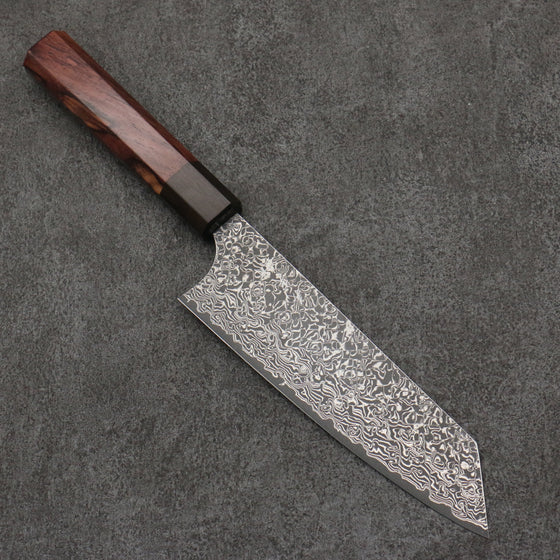 Yoshimi Kato VG10 Black Damascus Bunka 170mm Rosewood & Ebony Handle - Seisuke Knife