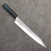 Yu Kurosaki Senko Ei Ai Tenmoku SG2 Hammered Sujihiki  270mm Indigo Lacquered (Tenmoku) Handle with Sheath - Seisuke Knife - Slide 1