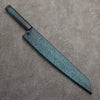 Yu Kurosaki Senko Ei Ai Tenmoku SG2 Hammered Sujihiki  270mm Indigo Lacquered (Tenmoku) Handle with Sheath - Seisuke Knife - Slide 6