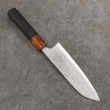 Yoshimi Kato SG2 Damascus Migaki Polish Finish Santoku  170mm Ebony (ferrule: Orange Resin) Handle - Seisuke Knife - Slide 2