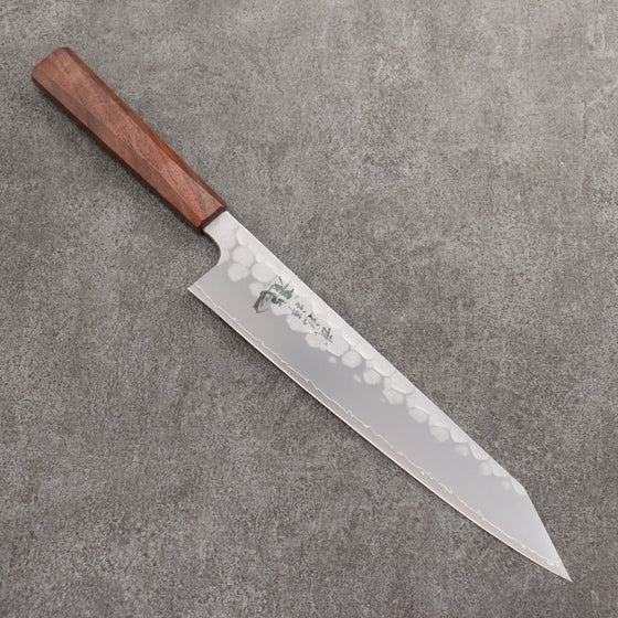 Ryusen Blazen Ryu Wa SG2 Hammered Gyuto  240mm Walnut Handle - Seisuke Knife