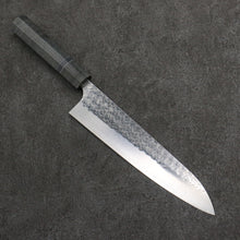  Yoshimi Kato Minamo SG2 Hammered Gyuto  210mm Stabilized Wood (With Black Ring) Handle - Seisuke Knife