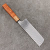 Takeshi Saji SPG STRIX Hammered Migaki Finished Nakiri 165mm Chinese Quince Burl & Zebra Wood Handle - Seisuke Knife