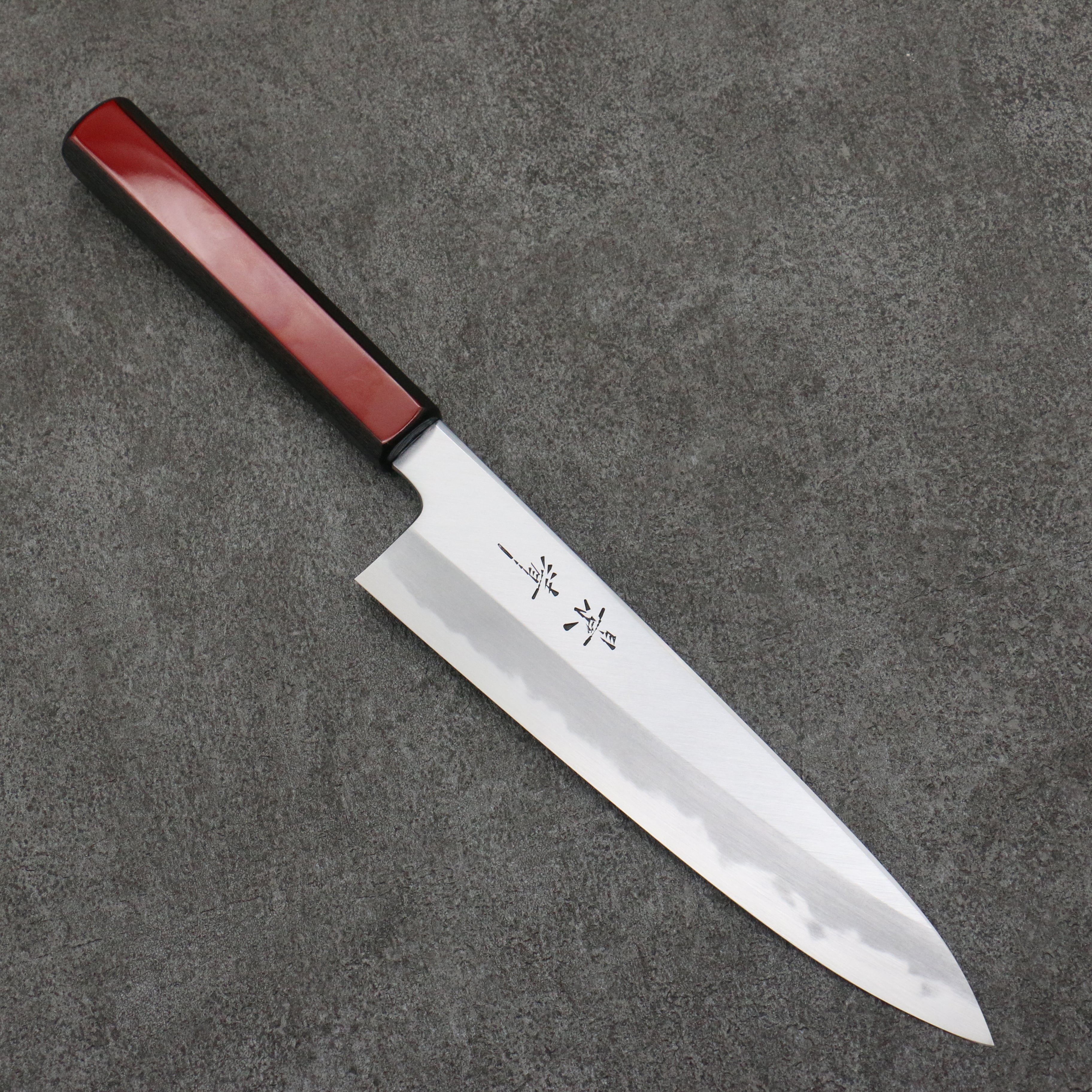 Kagekiyo White Steel No.1 Gyuto  210mm Akaro Lacquered (Magnolia) Handle - Seisuke Knife