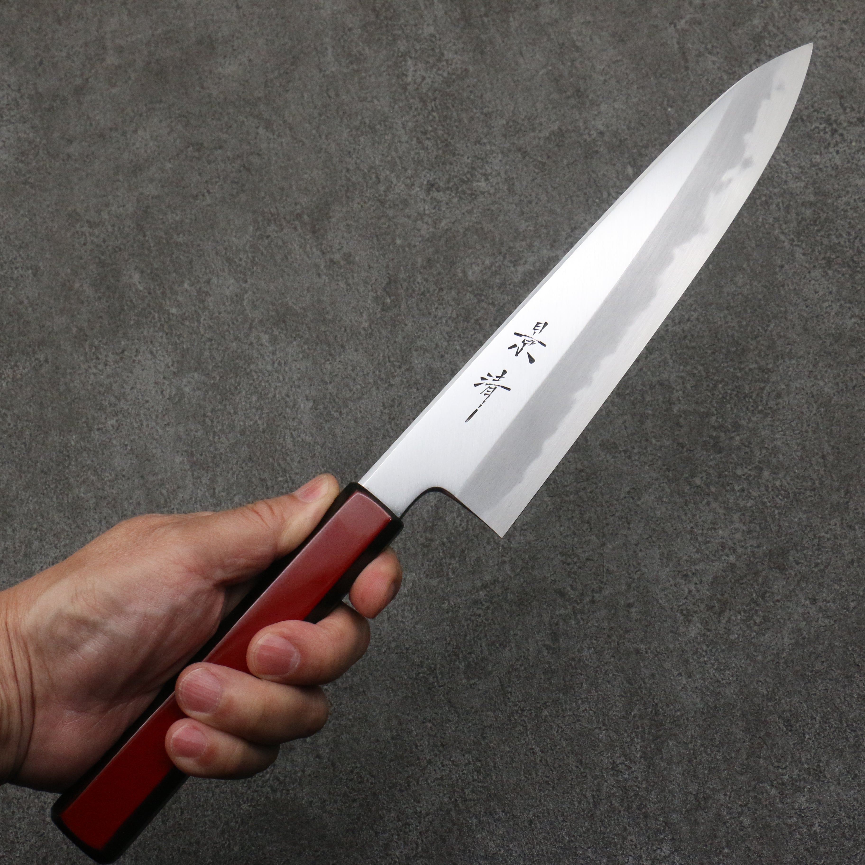 Kagekiyo White Steel No.1 Gyuto  210mm Akaro Lacquered (Magnolia) Handle - Seisuke Knife