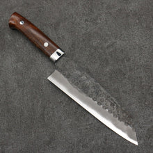  Takeshi Saji Blue Super Hammered(Maru) Kurouchi Bunka  180mm Ironwood Handle - Seisuke Knife