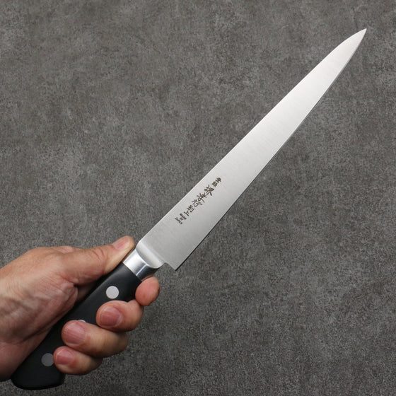 Sakai Takayuki [Left Handed] Japanese Steel Sujihiki  210mm Black Pakka wood Handle - Seisuke Knife