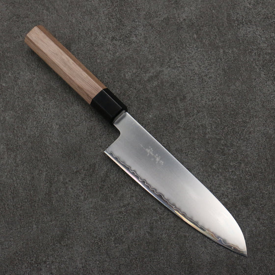 Kagekiyo Chromax Steel Santoku  180mm Walnut Handle - Seisuke Knife