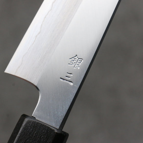 Kagekiyo Silver Steel No.3 Petty-Utility  150mm Black Lacquered (Magnolia) Handle - Seisuke Knife