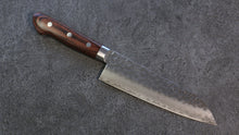  Seisuke VG10 Hammered Santoku  165mm Mahogany Handle - Seisuke Knife