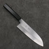 Kagekiyo Silver Steel No.3 Santoku  180mm Black Lacquered (Magnolia) Handle - Seisuke Knife