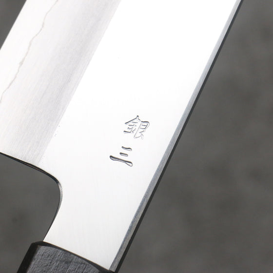 Kagekiyo Silver Steel No.3 Santoku  180mm Black Lacquered (Magnolia) Handle - Seisuke Knife