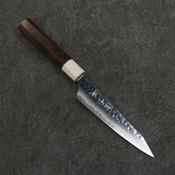 Yu Kurosaki Senko Ei SG2 Hammered Petty-Utility  130mm Walnut (Ferrule: White Resin) Handle - Seisuke Knife