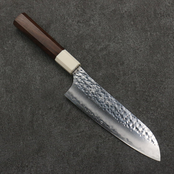 Yu Kurosaki Senko Ryu SG2 Hammered Santoku  165mm Walnut (Ferrule: White Resin) Handle - Seisuke Knife