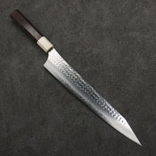  Yu Kurosaki Senko Ei SG2 Hammered Sujihiki 270mm White Resin & Walnut Handle - Seisuke Knife