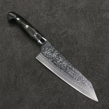  Yu Kurosaki Shizuku SG2 Hammered Damascus Bunka  170mm Black Stablilized Wood Handle - Seisuke Knife