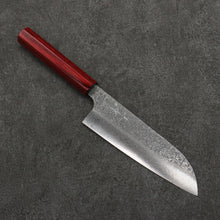  Kei Kobayashi SG2 Damascus Santoku  170mm Red Lacquered Handle - Seisuke Knife