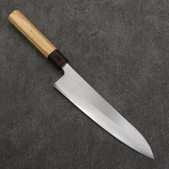 Oul White Steel No.1 Gyuto  210mm Keyaki (Japanese Elm) Handle - Seisuke Knife