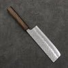 Oul White Steel No.1 Hammered Nakiri  165mm Oak Handle - Seisuke Knife