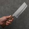 Oul White Steel No.1 Hammered Nakiri  165mm Oak Handle - Seisuke Knife