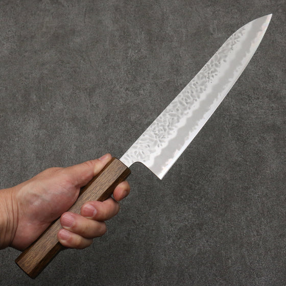 Oul White Steel No.1 Hammered Gyuto  240mm Oak Handle - Seisuke Knife