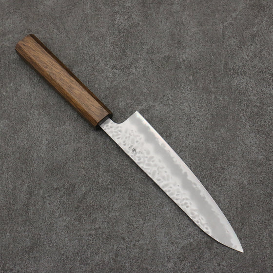 Oul White Steel No.1 Hammered Gyuto  180mm Oak Handle - Seisuke Knife