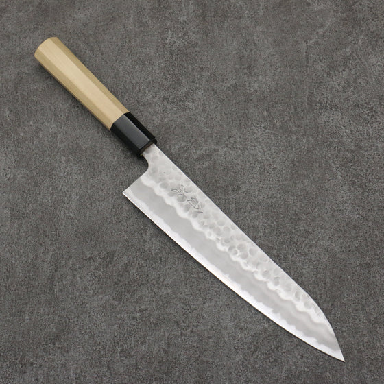 Oul White Steel No.2 Hammered Gyuto  210mm Magnolia Handle - Seisuke Knife