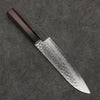 Oul AUS10 Hammered Damascus Santoku  180mm Rosewood Handle - Seisuke Knife - Slide 2