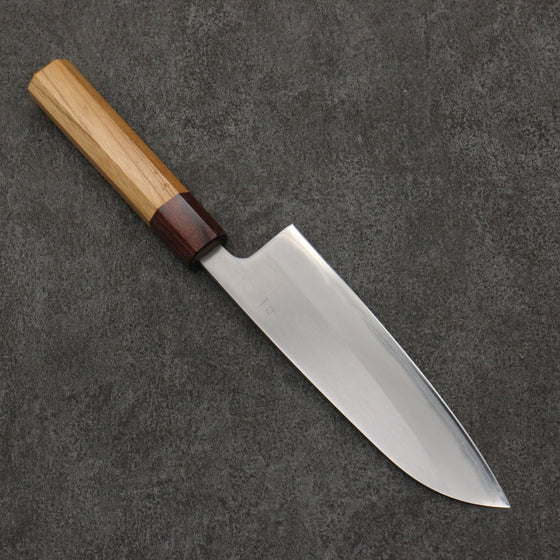 Oul White Steel No.1 Santoku  165mm Keyaki (Japanese Elm) Handle - Seisuke Knife