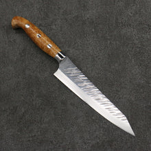  Yu Kurosaki Fujin SG2 Hammered Damascus Kiritsuke Petty-Utility  150mm White Maple Handle - Seisuke Knife