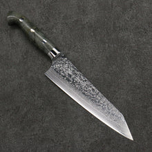  Yu Kurosaki Shizuku SG2 Hammered Damascus Kiritsuke Gyuto  180mm Gray Stablilized Wood Handle - Seisuke Knife