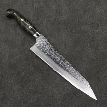  Yu Kurosaki Shizuku SG2 Hammered Damascus Kiritsuke Gyuto  210mm Gray Stablilized Wood Handle - Seisuke Knife