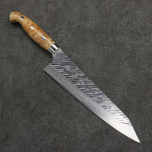  Yu Kurosaki Fujin SG2 Hammered Damascus Kiritsuke Gyuto  210mm White Maple Handle - Seisuke Knife