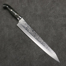  Yu Kurosaki Shizuku SG2 Hammered Damascus Kiritsuke Sujihiki  270mm Gray Stablilized Wood Handle - Seisuke Knife