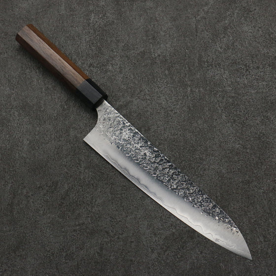 Yu Kurosaki Shizuku SG2 Hammered Gyuto  210mm Rosewood (Ferrule: Black Pakka Wood) Handle - Seisuke Knife