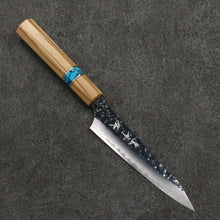  Yu Kurosaki Senko Ei SG2 Hammered Petty-Utility  130mm Olive Tree(Turquoise Ring) Handle - Seisuke Knife