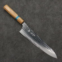  Yu Kurosaki Senko Ryu SG2 Hammered Gyuto  210mm Olive Tree(Turquoise Ring) Handle - Seisuke Knife