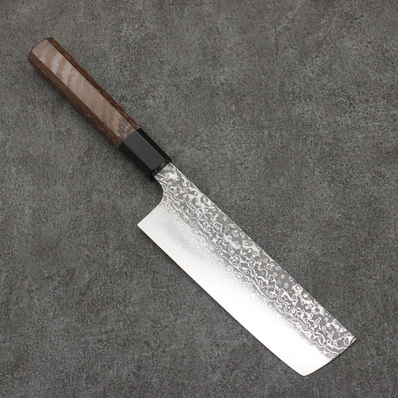 Kei Kobayashi SG2 Damascus Nakiri  165mm Wenge Handle - Seisuke Knife