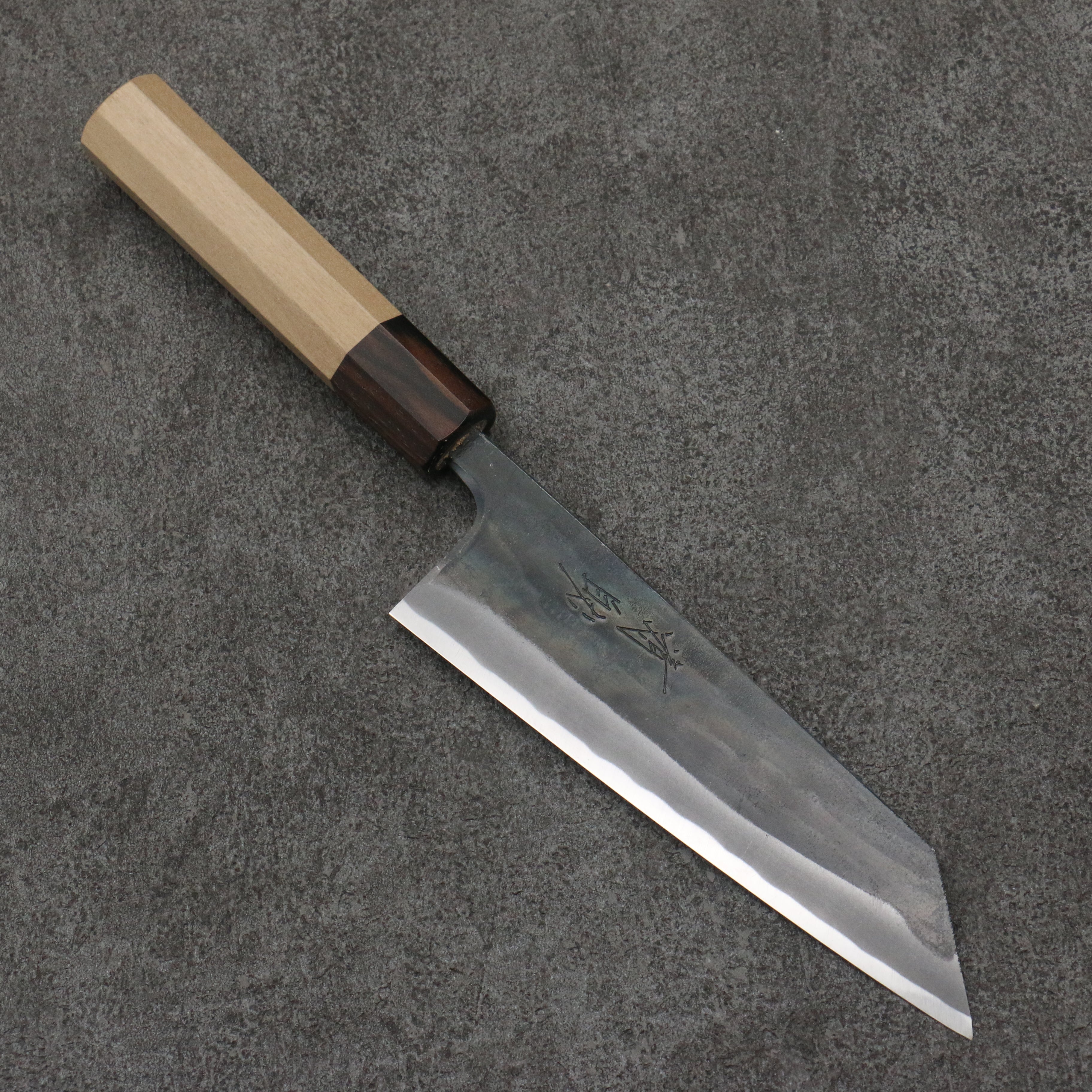 Seisuke Blue Super Black Finished Small Bunka 150mm Magnolia (Ferrule: Ebony) Handle - Seisuke Knife