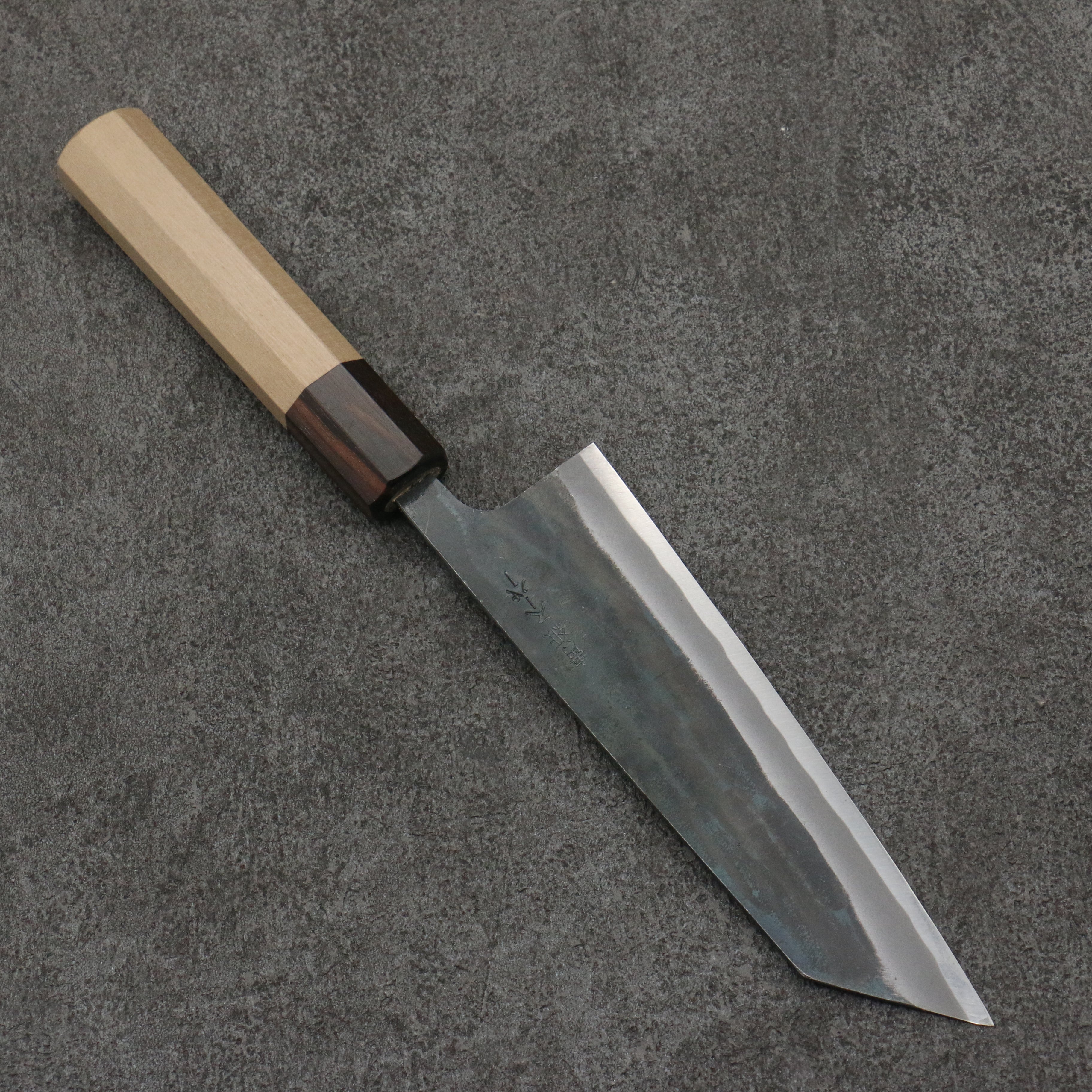 Seisuke Blue Super Black Finished Small Bunka 150mm Magnolia (Ferrule: Ebony) Handle - Seisuke Knife