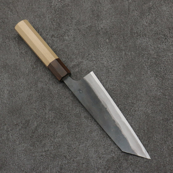 Seisuke Blue Steel No.1 Black Finished Small Bunka 150mm Magnolia & Ebony Handle - Seisuke Knife