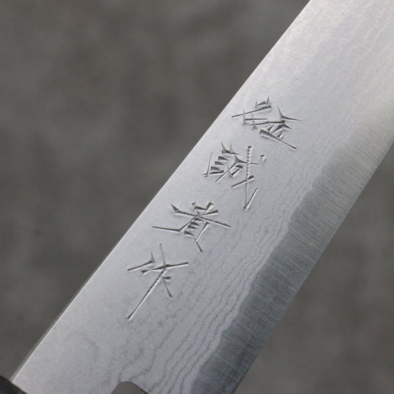 Shigeki Tanaka Blue Steel No.2 Damascus Petty-Utility  135mm Walnut Handle - Seisuke Knife