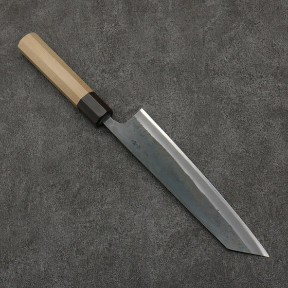 Seisuke Blue Super Black Finished Kiritsuke Gyuto  210mm Magnolia (Ferrule: Ebony) Handle - Seisuke Knife