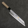 Sakai Takayuki Gold Filled Engraving by Kubota Fuji and Sunset Blue Steel No.2 Kiritsuke Gyuto  240mm Magnolia  (Ferrule: Water Buffalo Horn) Handle - Seisuke Knife - Slide 1